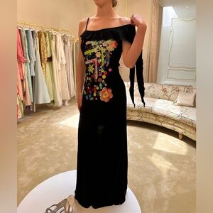 RARE Christian Lacroix vintage black gown